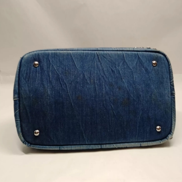Auth Prada Canapa Denim Tote Bag - Picture 5 of 11